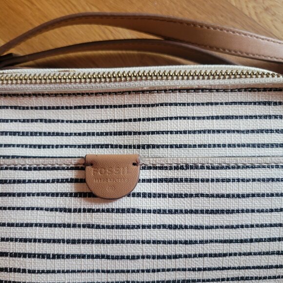 Fossil crossbody bag beige and black with than - Picture 3 of 6